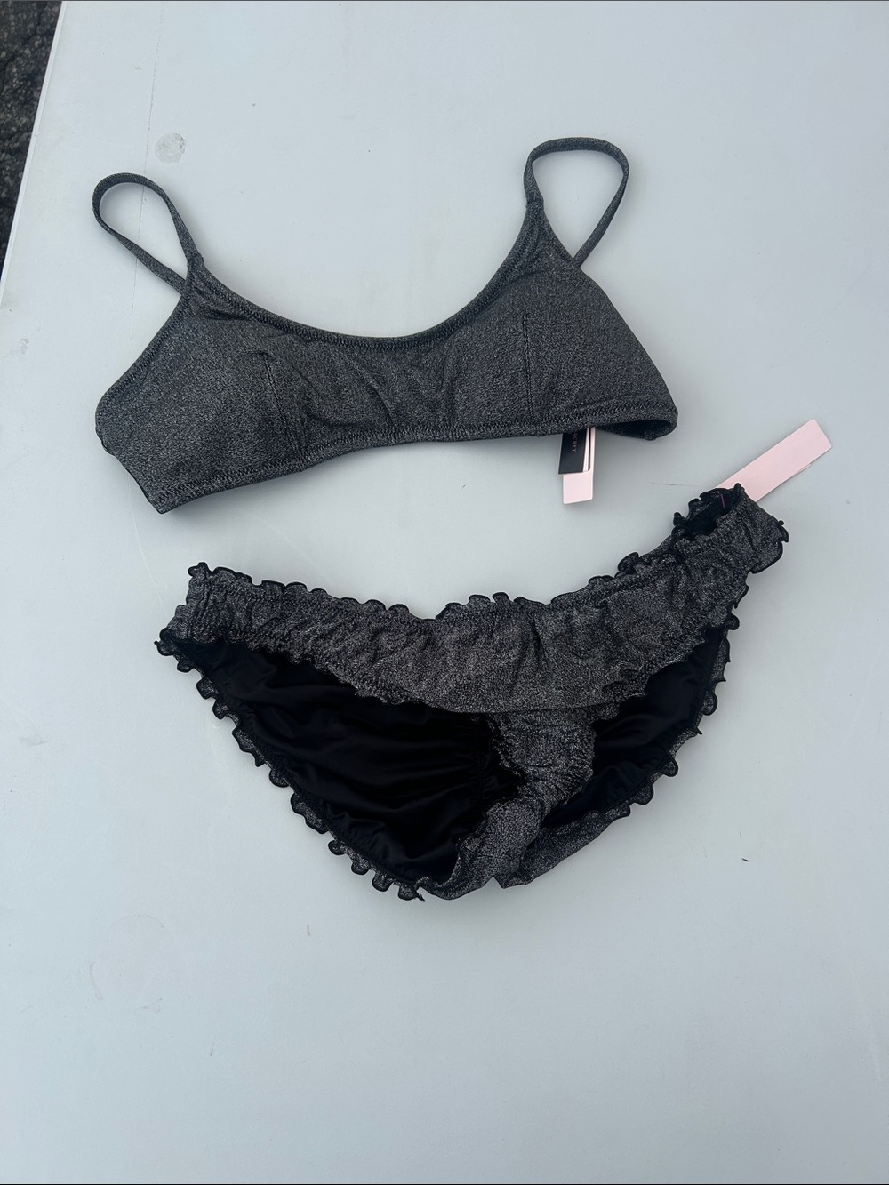 NWT Victoria's Secret Shimmer Top & Bottom Large